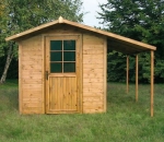 Casette in Legno con Portico - www.delbroccosrl.it